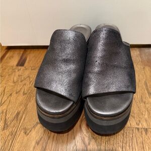 Women’s Naked Feet Black Platform Sandals